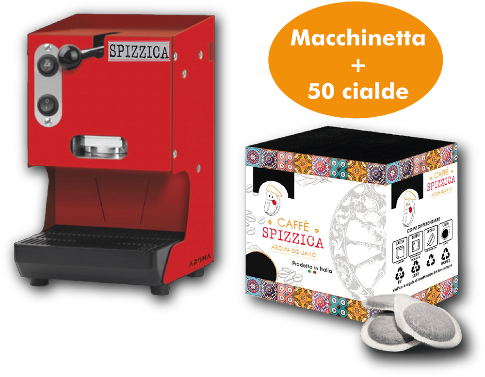 Kit Macchina caffe' + 50 Cialde Omaggio - Caffè Spizzica
